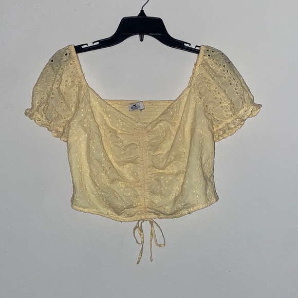 Hollister Tops Yellow Puff Sleeve Hollister Crop Top Poshmark